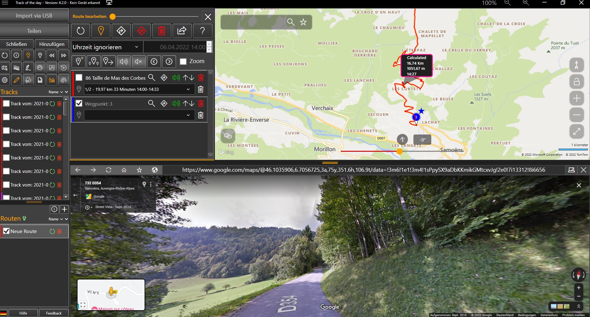 Arbeitsfläche bei Track of the Day - (Version 4.2.0)